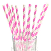 Sorbete Rayado Fucsia y blanco x 12 uni
