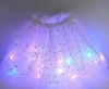 Tutu Blanco Con LED y brillos 28cm largo