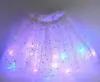 Tutu Blanco Con LED y brillos 28cm largo