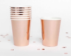 Vasos Metalizado Rosa gold X 6unid - comprar online
