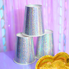Vaso Plateado laser x 10unid