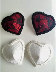 Pezoneras Corazon con encaje - tienda online