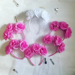 Imagen de Vincha de Flores - Modelo Rosana [A PEDIDO -Demoran 4 dias]