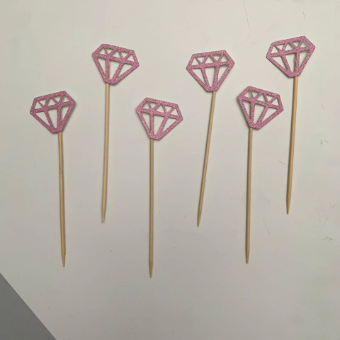 Toppers Diamante Anillo x 6 unid