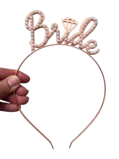 Vincha perla Bride Rosa gold en internet