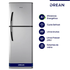 Heladera con freezer Cíclica 397 L Silver Drean - HDR400F30S
