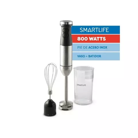 Minipimer Mixer Smartlife Sm5010 800w Acero Inoxidable + Vaso - comprar online