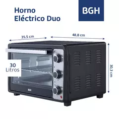 Horno Eléctrico BGH 30 litros DUO BHE30M23N en internet