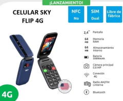 Celular SKY Flip 4G Botones Numeros Grandes con tapa