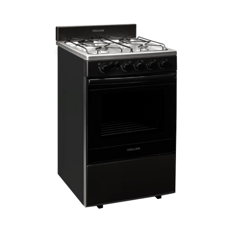 Cocina Volcan 87665V Inox 55Cm Grafito Luz y Enc -sin parrilla