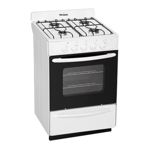 Cocina Florencia Singer 5516F multigas 4 hornallas blanca puerta con visor
