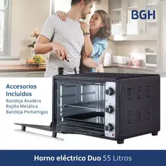 Horno de mesa eléctrico BGH BHE55M23N 55L negro 220V - Electro5
