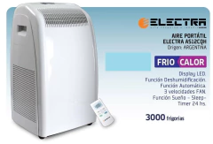 Acondicionador de Aire ELECTRA 35 PORTATIL 3000FC