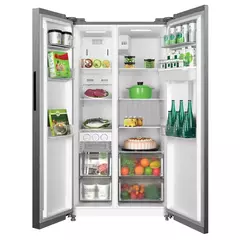 Imagen de Heladera Midea No Frost Inverter Side by Side 510L Inox Dispenser MDRS710FGE46ADW