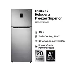 Heladera Samsung Rt35 No Frost 362 Lts Inverter Silver - comprar online