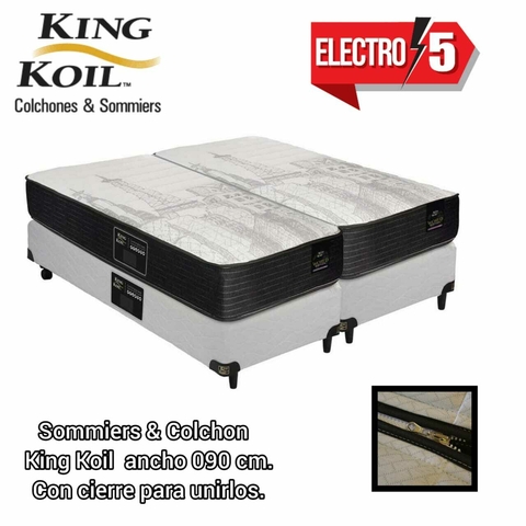 2 Colchon King Koil Serenity ancho 090 cm. Largo 190 cm 2 Sommiers King Koil 90x190cm Con cierre