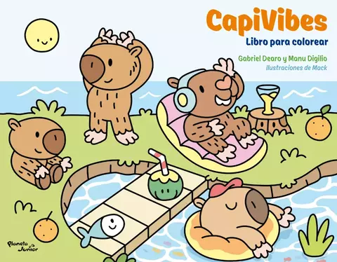 Capivibes - Libro Para Colorear, de Gabriel Dearo y Manu Digilio