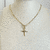 COLLAR DIJE CRUZ CORAZON ZIRCONIA