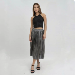 Falda PLIZADA METAL