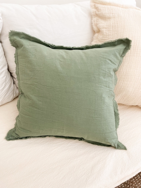 ALMOHADON VERDE SECO 50x50