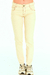 Jean Slim Fiori Ecru