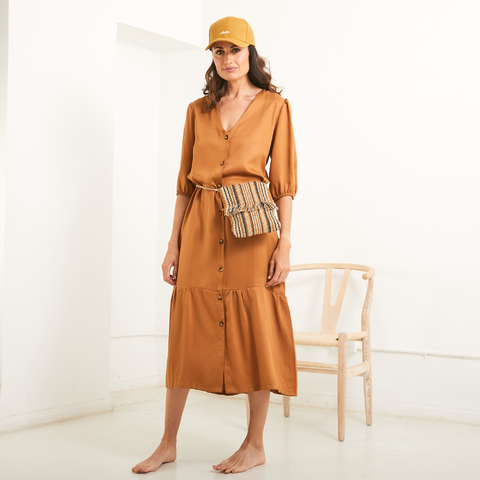 VESTIDO TIPA TENCEL - comprar online