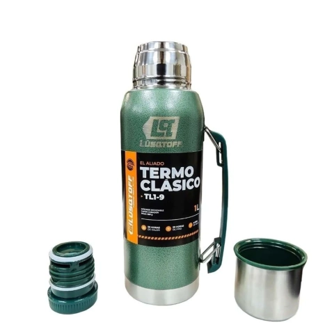 Termo Inoxidable Verde Lusqtoff 1Lt
