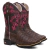 Bota Texana Femenina Escamosa Floral Rosa - comprar online