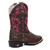 Bota Texana Femenina Escamosa Floral Rosa - tienda online