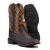 Bota Texana Masculina a Cuadros Café