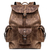 Brown Beaver Leather Backpack for Seniors