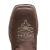 Bota Texana Feminina Premium Stellar com acabamento em couro marrom e detalhes em bordado dourado na parte frontal.