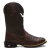 Bota Texana Boi Branco Café Escamada