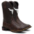 Bota Texana Boi Branco Café Escamada