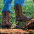 Men's Checkered Brown Cowboy Boots