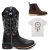 Bota Texana Femenina Black Cross + Botina Bella + Camiseta