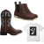 Bota texana femenina Orquídea + Botina + camiseta country femenina The Bruts