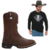 Combo Botas Texanas Masculinas Canadá Sin Forro + Sudadera Country Wild West Negra