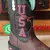 Combo - Women's Star Pink Western Boots + Men's Usa Ivory Western Boots on internet