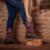 Image of Women's Floral Pink Western Boots