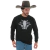 Sudadera Country Masculina Wild West Negra