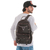 Mochila de cuero Boran marrón oscuro