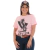 Bota Texana Femenina Café Arame + Camiseta Country Femenina Western Rosa Algodón - tienda online
