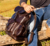 Image of Dark Brown Senior Leather Backpack