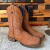 Bota Texana Masculina Areia Angus Sola Café - comprar online