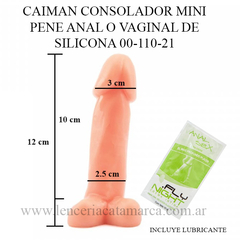 CAIMAN CONSOLADOR MINI PENE ANAL O VAGINAL DE SILICONA 00-110-21