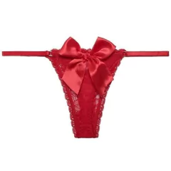 VICTORIA COSSY TANGA COLALESS DE PUNTILLA Y MOÑO ROJO 02-1 PASS en internet
