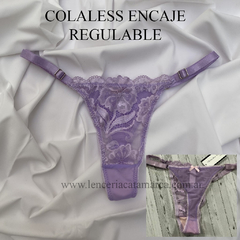 VICTORIA COSSY TANGA COLALESS DE PUNTILLA REGULABLE LILA 02 ALIL TU