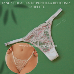 VICTORIA COSSY TANGA COLALESS DE PUNTILLA REGULABLE HELICONIA BEIGE 02/2 HELI TU
