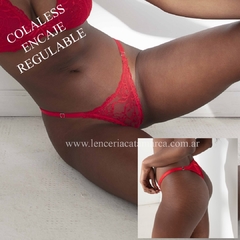 VICTORIA COSSY TANGA COLALESS DE PUNTILLA ROJO 02-2 PASS